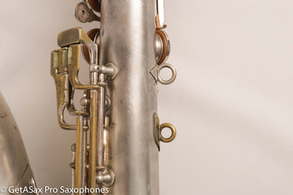 Conn Art Deco Transitional NWII / 10M Tenor Original Silver Plate Recent Overhaul 244566