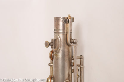 Conn Art Deco Transitional NWII / 10M Tenor Original Silver Plate Recent Overhaul 244566