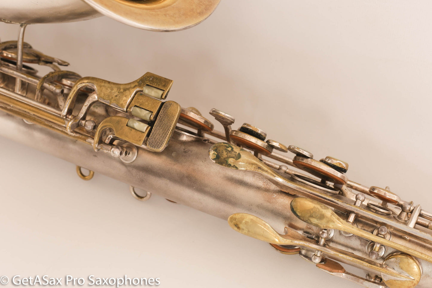 Conn Art Deco Transitional NWII / 10M Tenor Original Silver Plate Recent Overhaul 244566