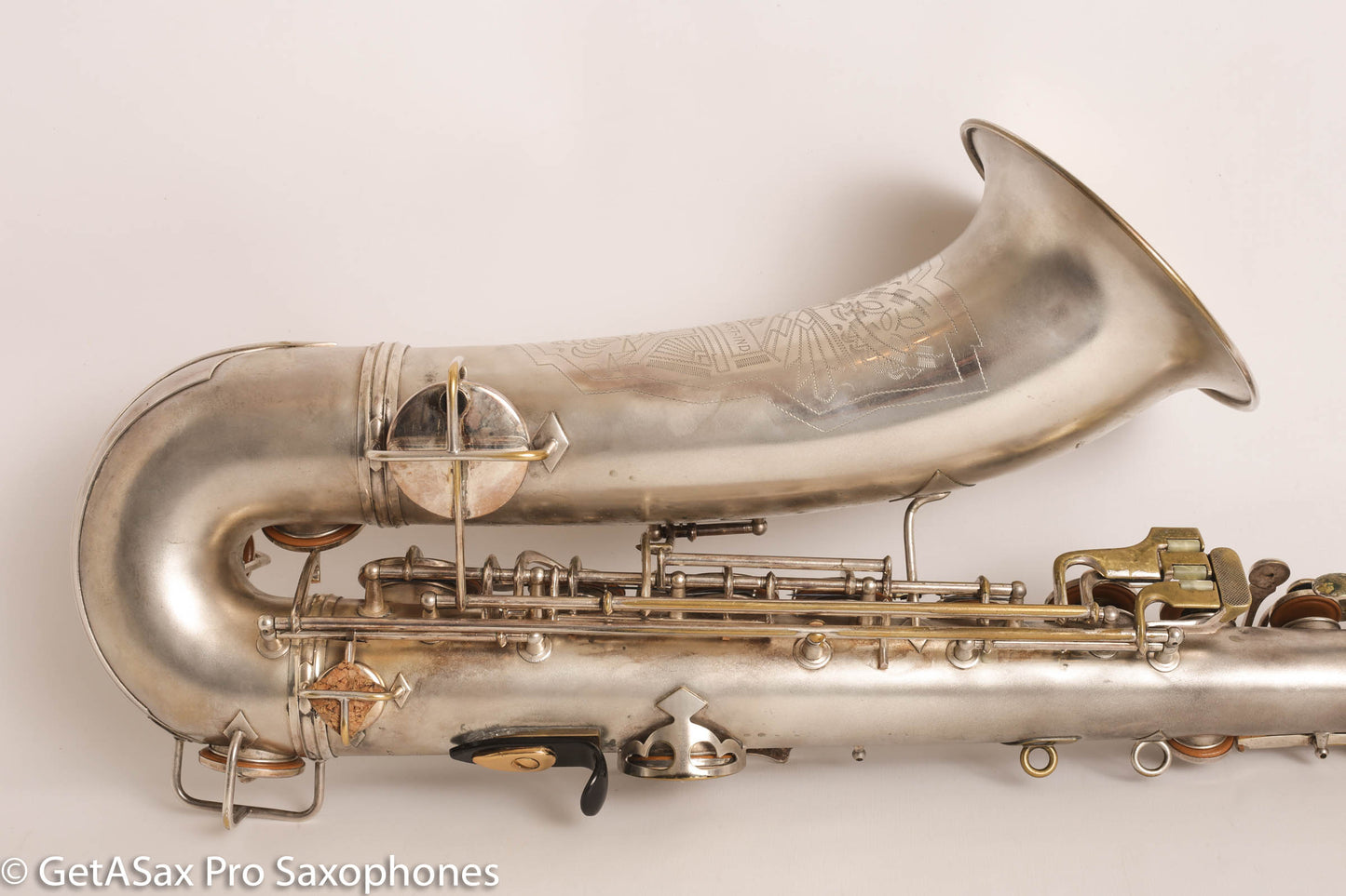 Conn Art Deco Transitional NWII / 10M Tenor Original Silver Plate Recent Overhaul 244566
