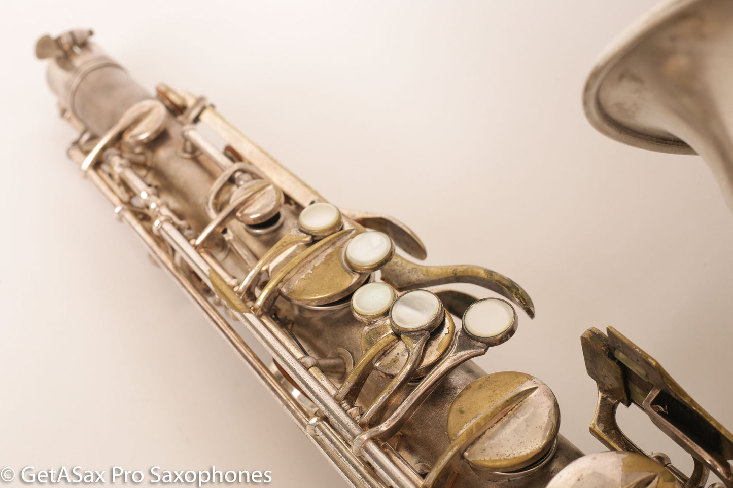 Conn Art Deco Transitional NWII / 10M Tenor Original Silver Plate Recent Overhaul 244566