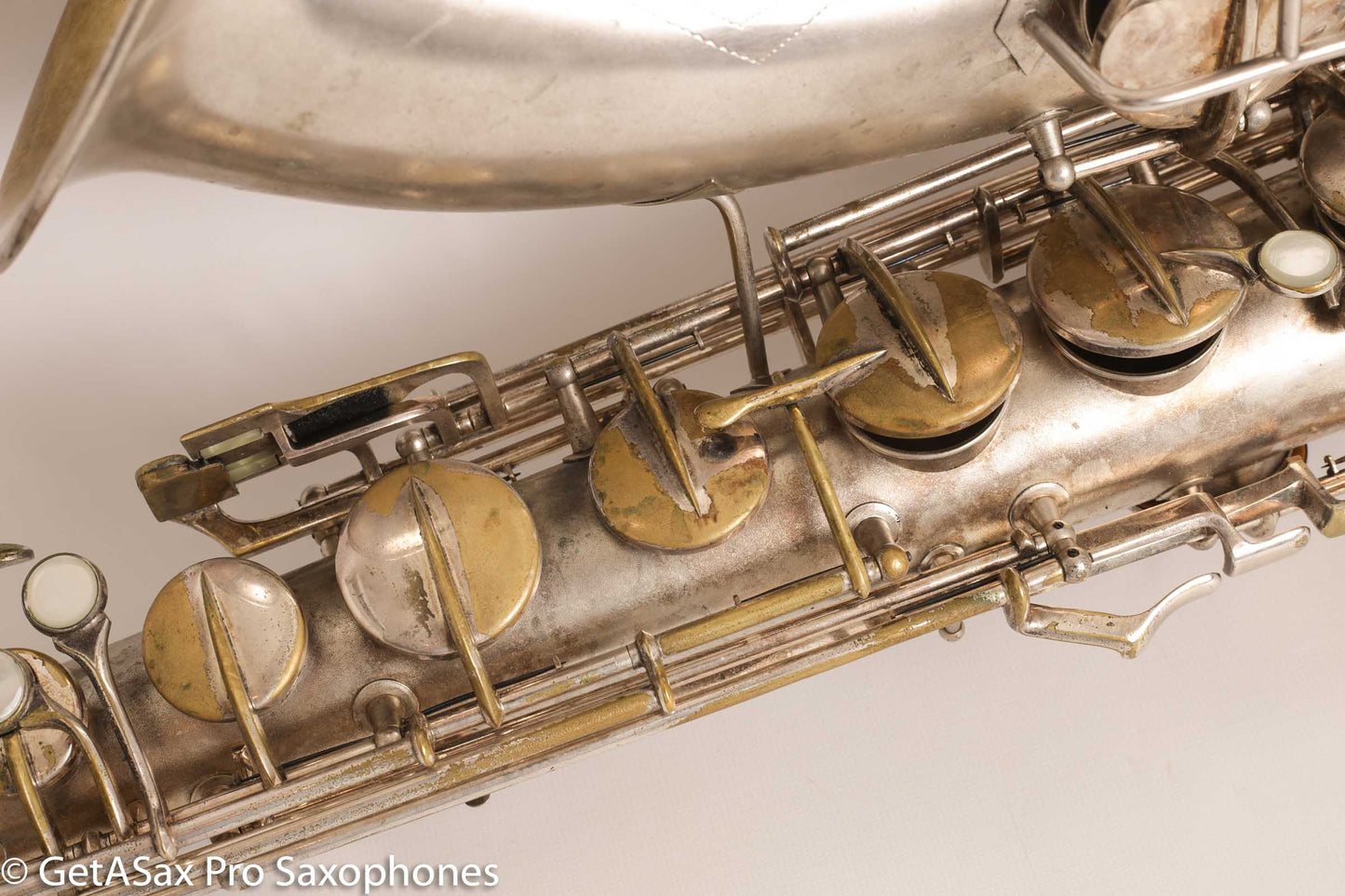 Conn Art Deco Transitional NWII / 10M Tenor Original Silver Plate Recent Overhaul 244566