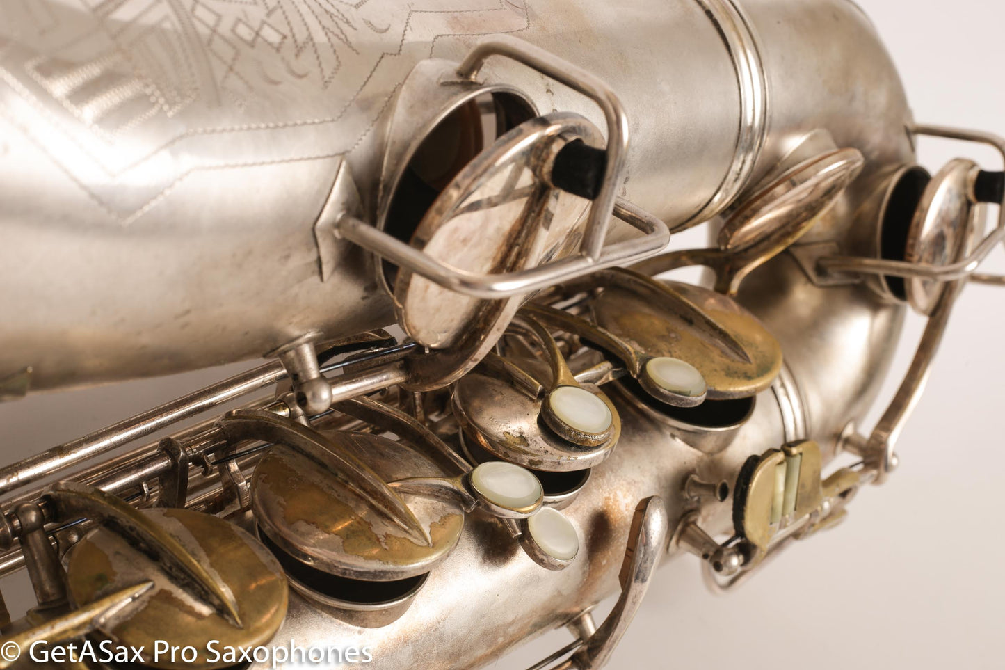 Conn Art Deco Transitional NWII / 10M Tenor Original Silver Plate Recent Overhaul 244566