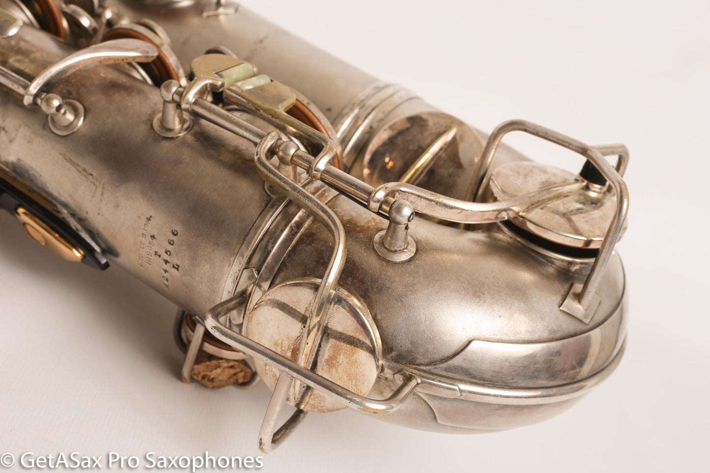 Conn Art Deco Transitional NWII / 10M Tenor Original Silver Plate Recent Overhaul 244566