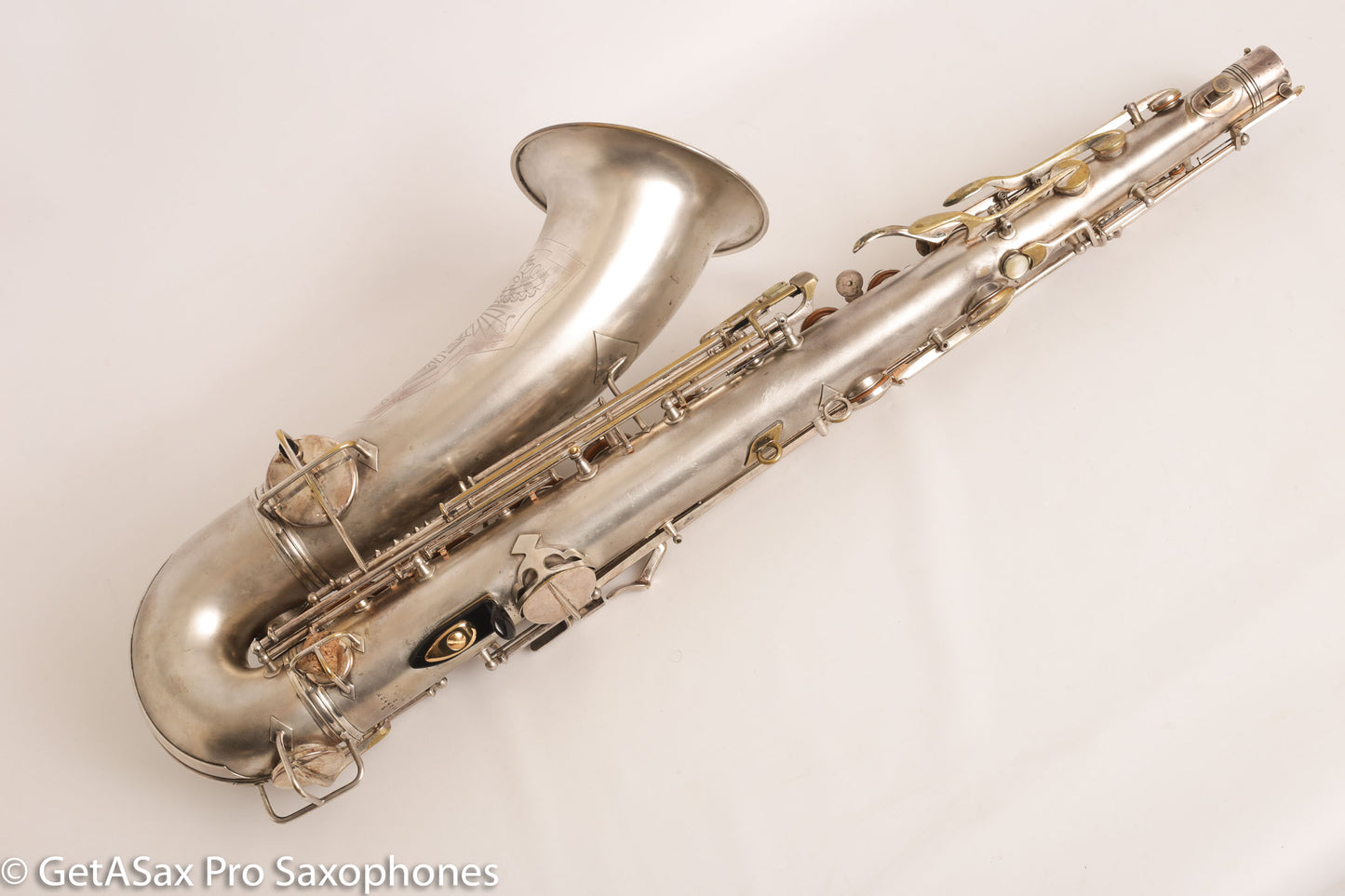 Conn Art Deco Transitional NWII / 10M Tenor Original Silver Plate Recent Overhaul 244566