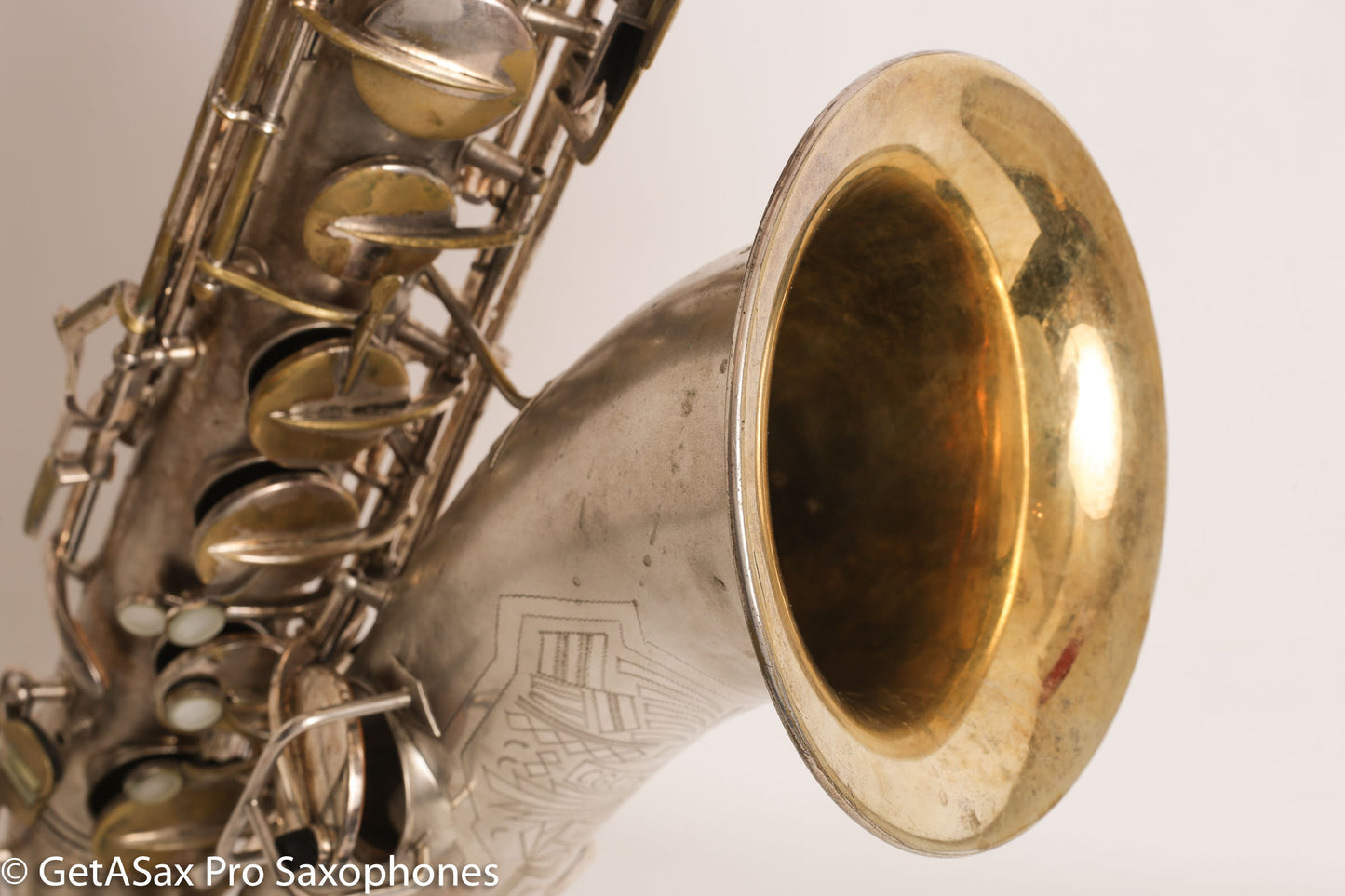 Conn Art Deco Transitional NWII / 10M Tenor Original Silver Plate Recent Overhaul 244566