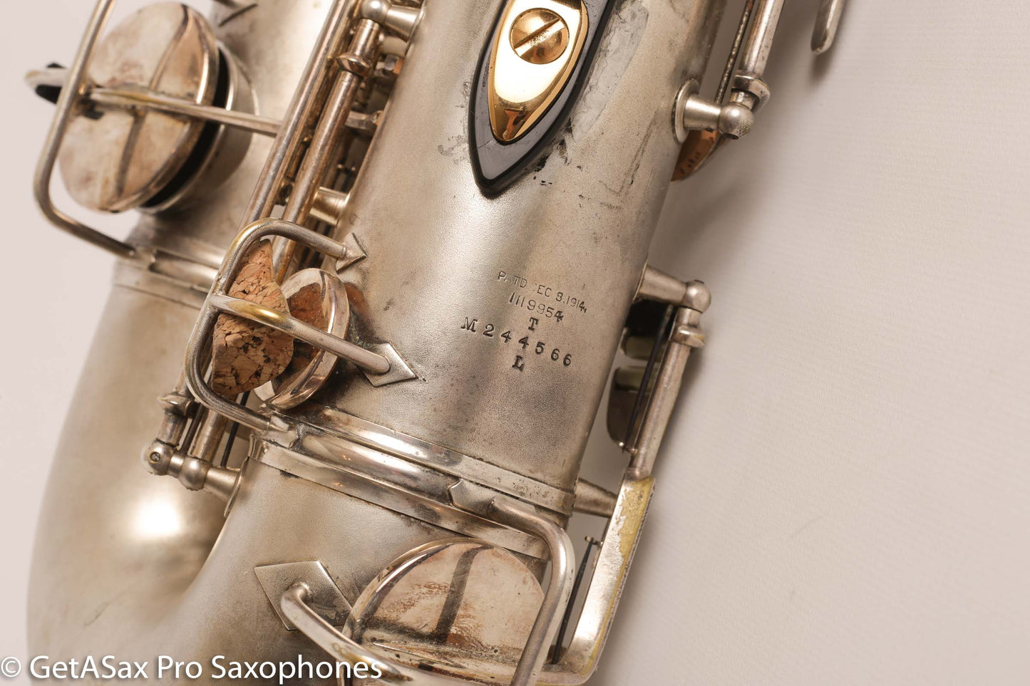 Conn Art Deco Transitional NWII / 10M Tenor Original Silver Plate Recent Overhaul 244566