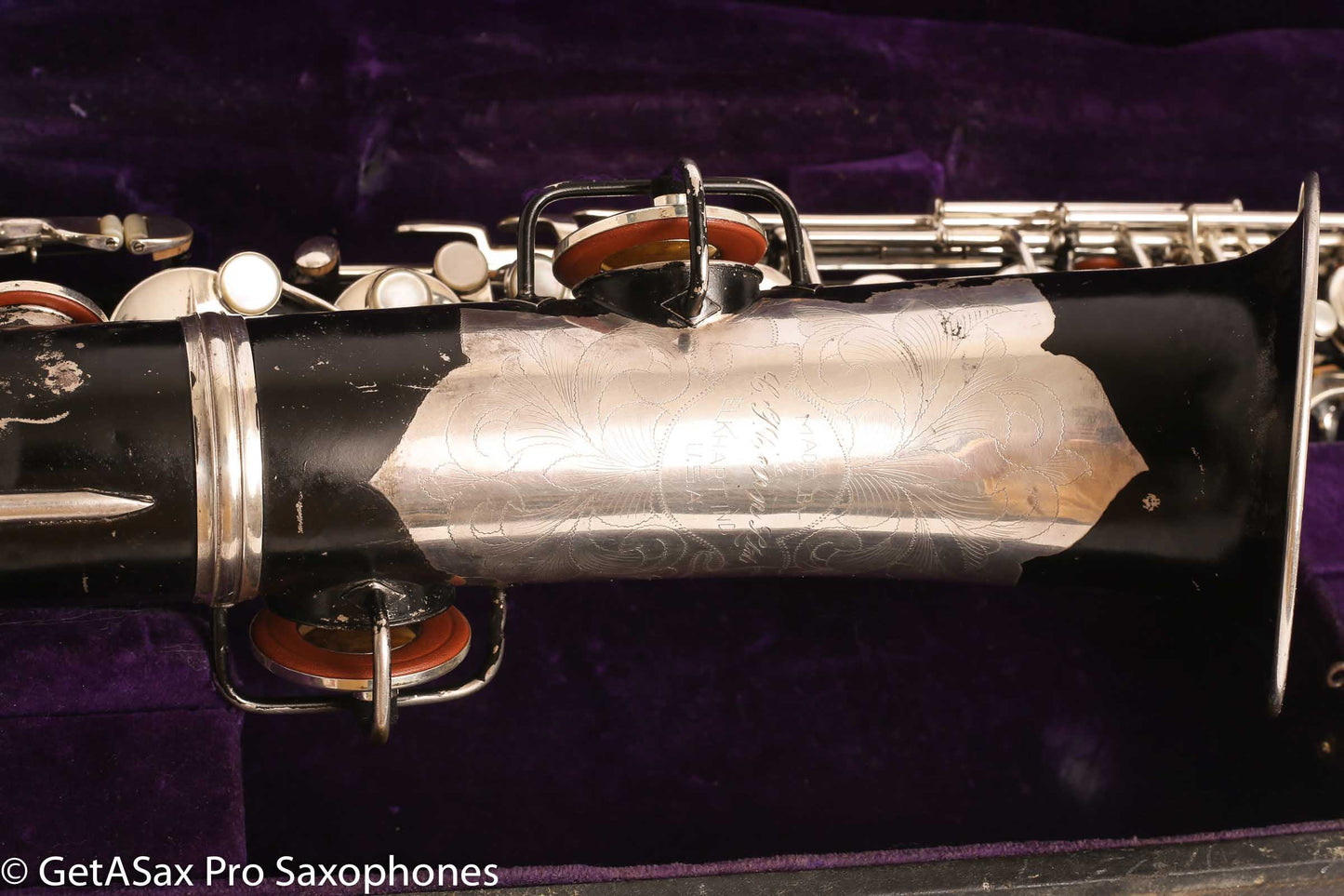 Conn New Wonder II C Melody 202628 Recent Overhaul Black over original Silver finish