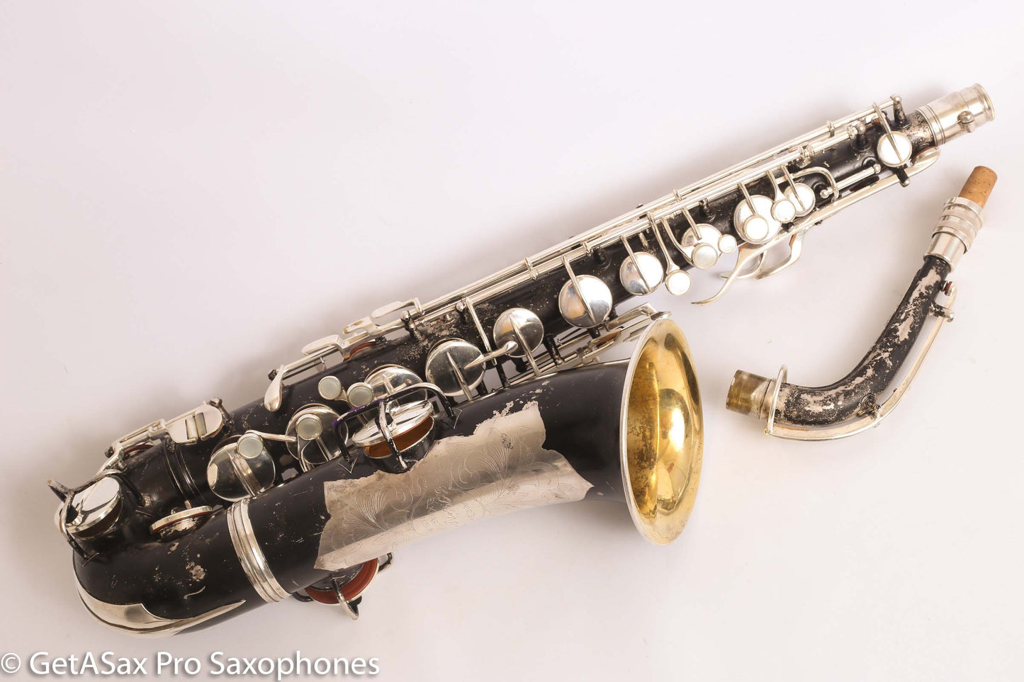 Conn New Wonder II C Melody 202628 Recent Overhaul Black over original Silver finish