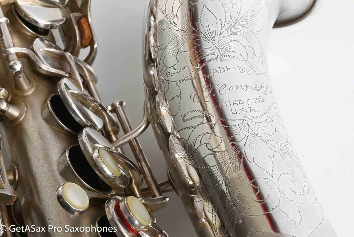 Conn F Mezzo Soprano Original Silver Plate Very Good Condition Old Pads 213965