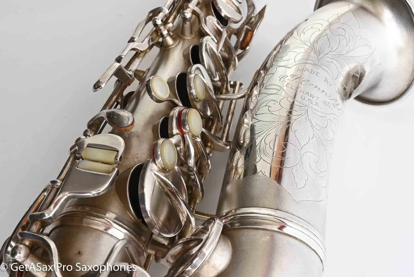 Conn F Mezzo Soprano Original Silver Plate Very Good Condition Old Pads 213965