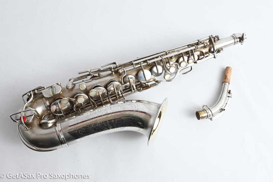 Conn F Mezzo Soprano Original Silver Plate Very Good Condition Old Pads 213965