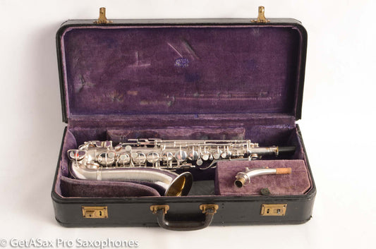 Conn F Mezzo Soprano Saxophone 213894 Silver Plate Overhauled Very Good Condition