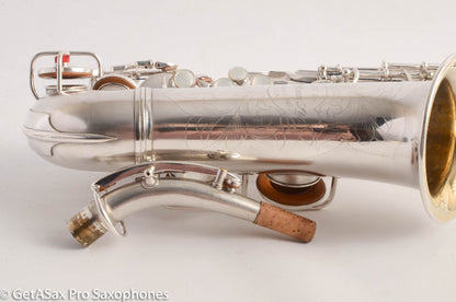 Conn F Mezzo Soprano Saxophone 213894 Silver Plate Overhauled Very Good Condition