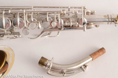 Conn F Mezzo Soprano Saxophone 213894 Silver Plate Overhauled Very Good Condition