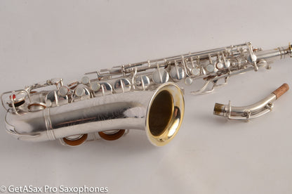 Conn F Mezzo Soprano Saxophone 213894 Silver Plate Overhauled Very Good Condition