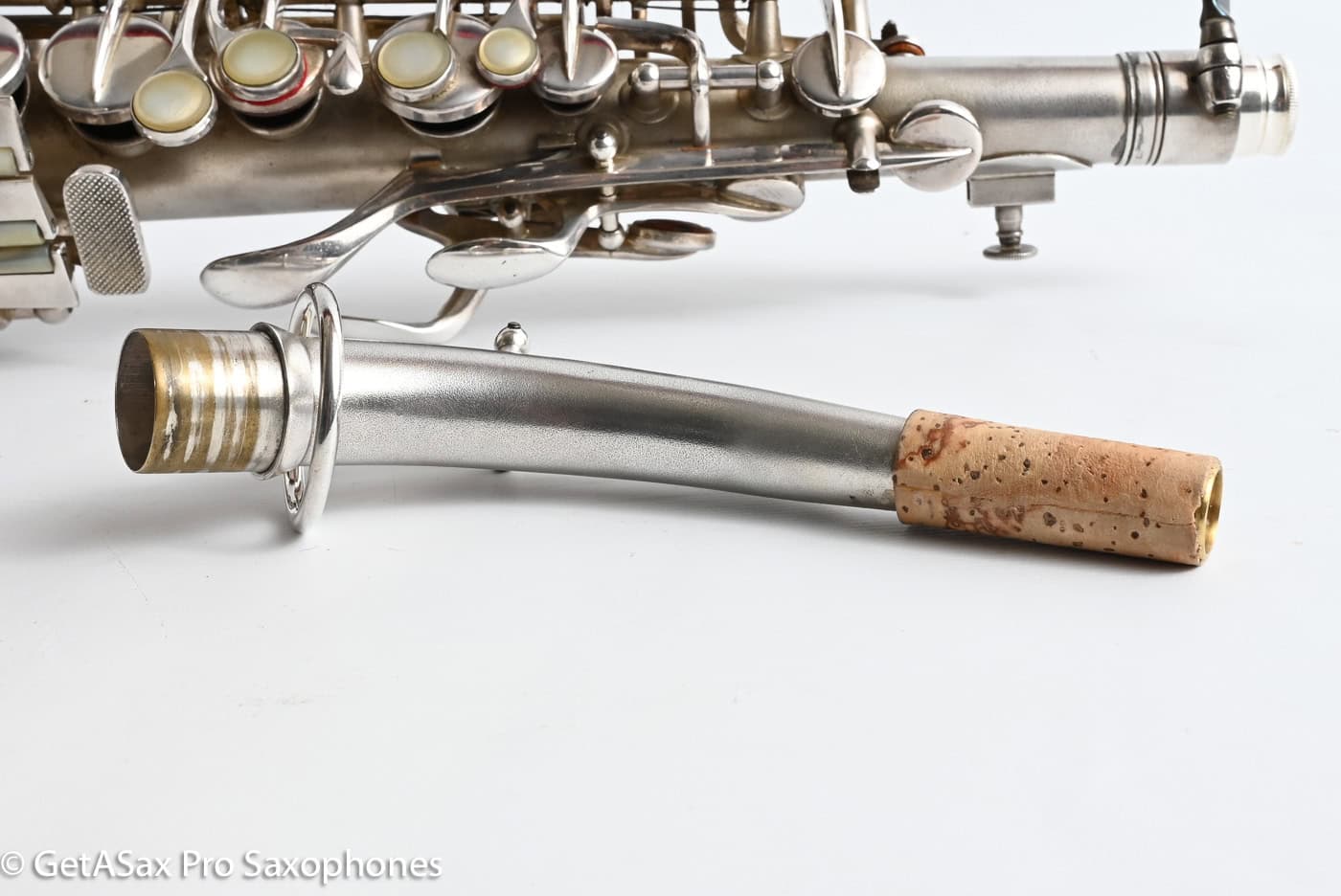 Conn F Mezzo Soprano Original Silver Plate Very Good Condition Old Pads 213965