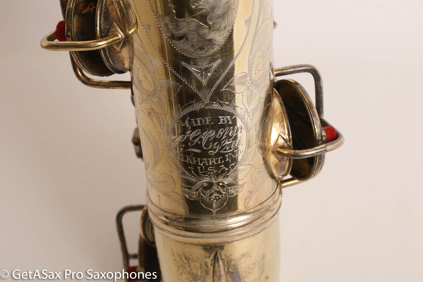 Conn New Wonder 1 Alto Burnished Gold Stunning Portrait Engraved Old Pads 139214