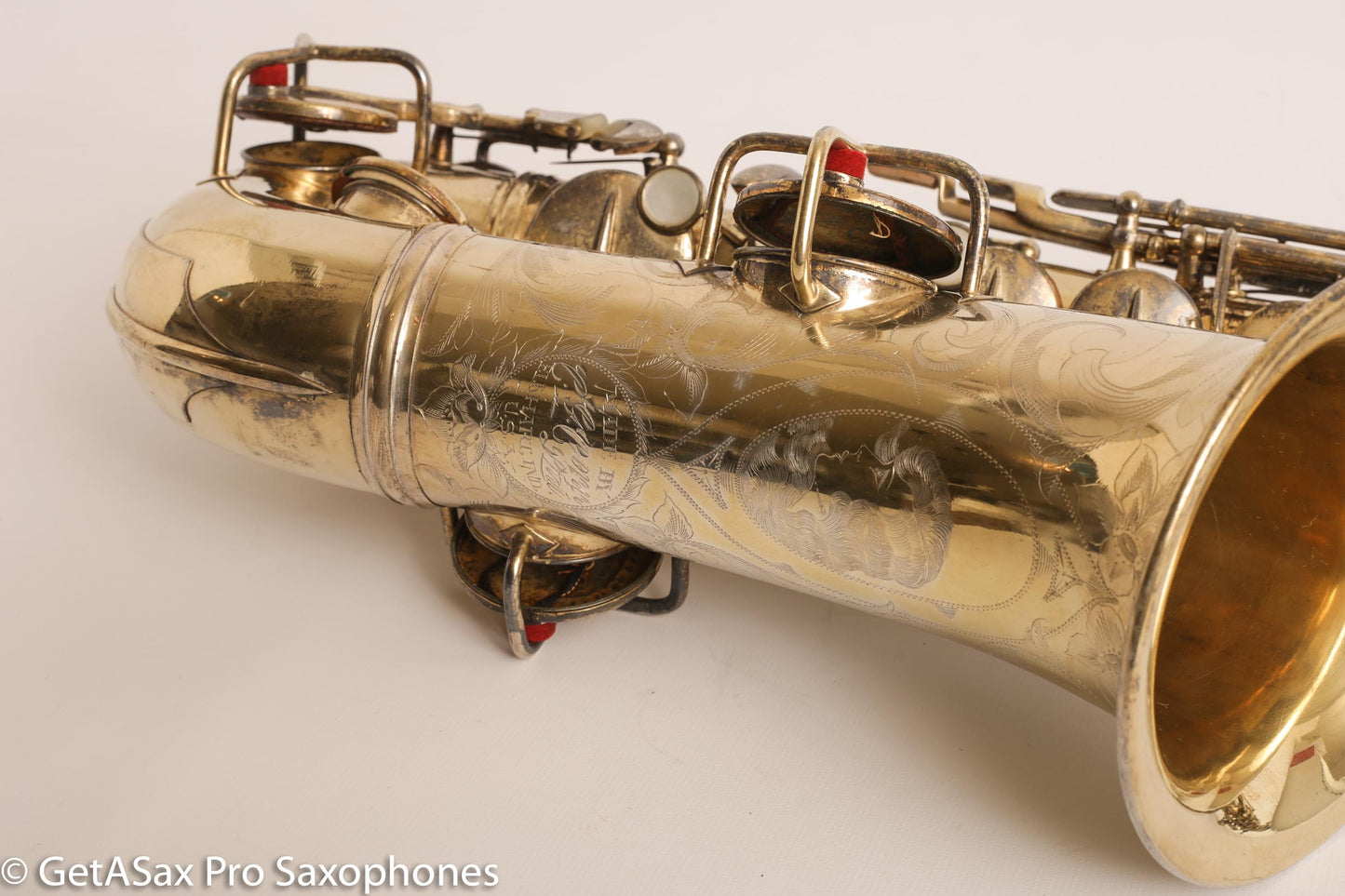 Conn New Wonder 1 Alto Burnished Gold Stunning Portrait Engraved Old Pads 139214