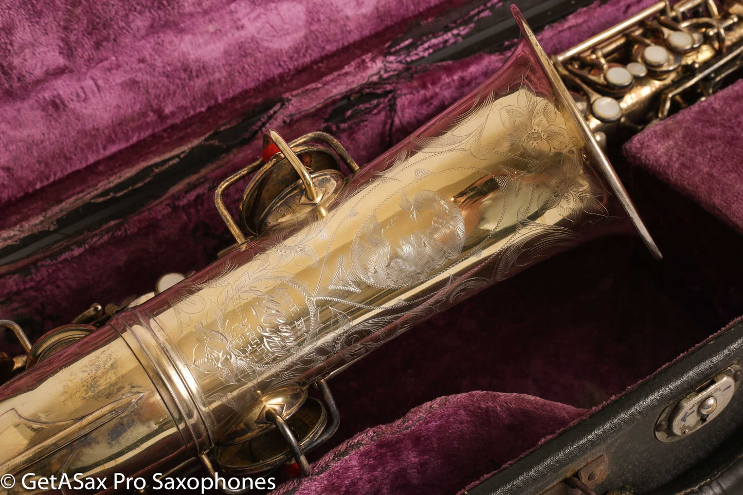 Conn New Wonder 1 Alto Burnished Gold Stunning Portrait Engraved Old Pads 139214