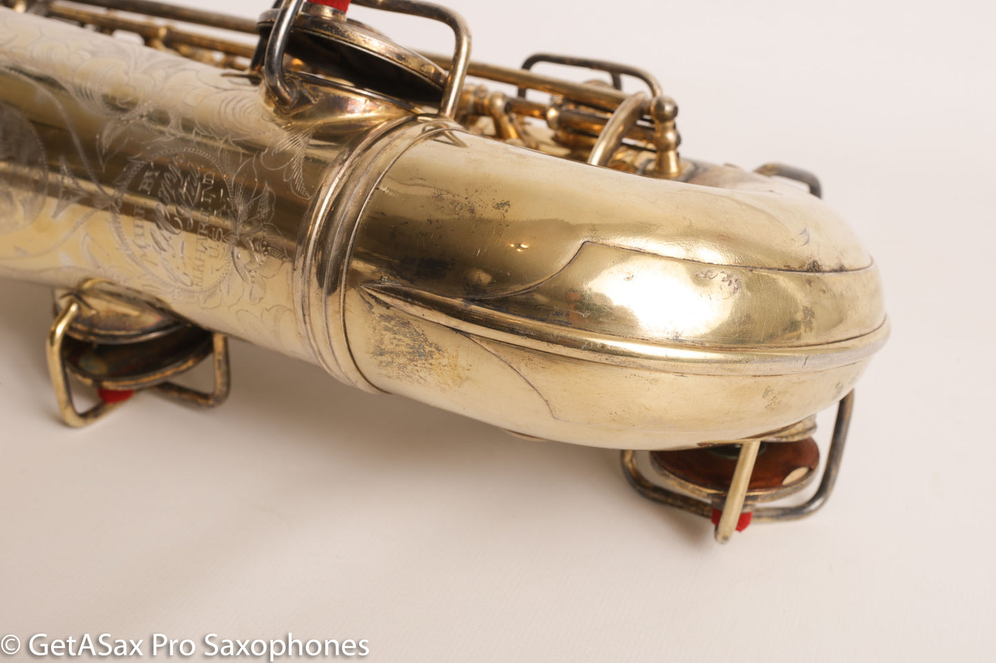 Conn New Wonder 1 Alto Burnished Gold Stunning Portrait Engraved Old Pads 139214