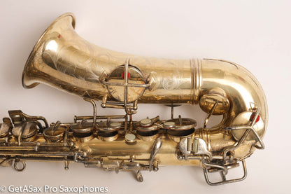 Conn New Wonder 1 Alto Burnished Gold Stunning Portrait Engraved Old Pads 139214