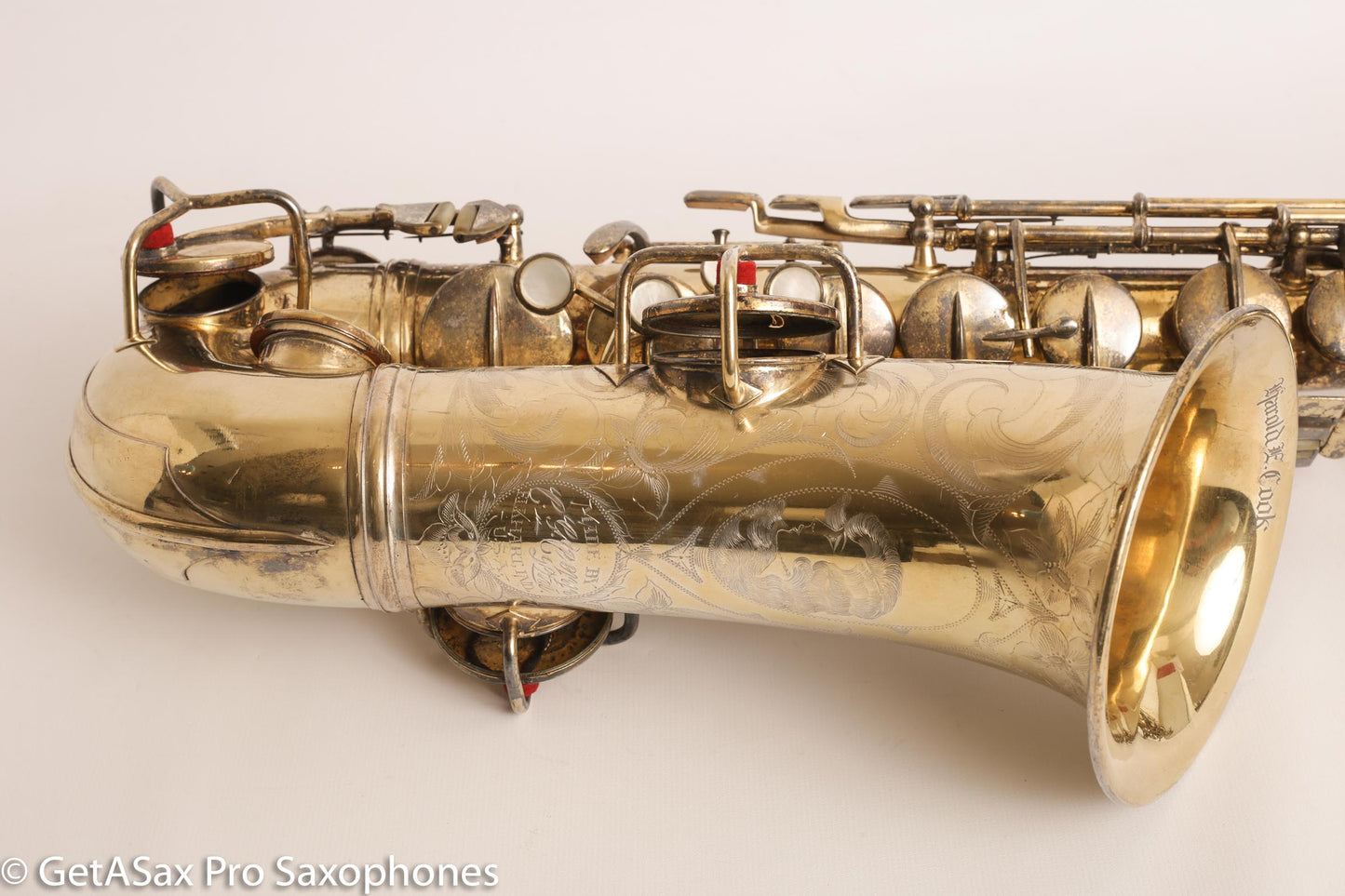 Conn New Wonder 1 Alto Burnished Gold Stunning Portrait Engraved Old Pads 139214