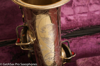 Conn New Wonder 1 Alto Burnished Gold Stunning Portrait Engraved Old Pads 139214