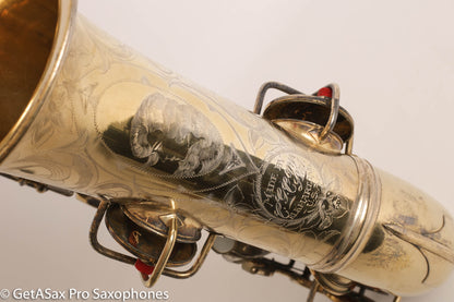 Conn New Wonder 1 Alto Burnished Gold Stunning Portrait Engraved Old Pads 139214