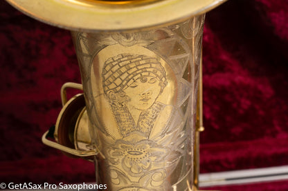 Conn Chu Berry New Wonder 1 Tenor Saxophone Burnished Gold Plate Portrait 1924