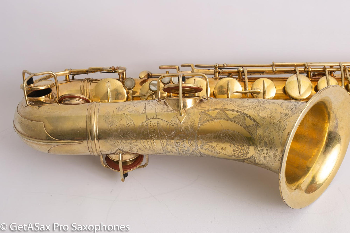 Conn Chu Berry New Wonder 1 Tenor Saxophone Burnished Gold Plate Portrait 1924