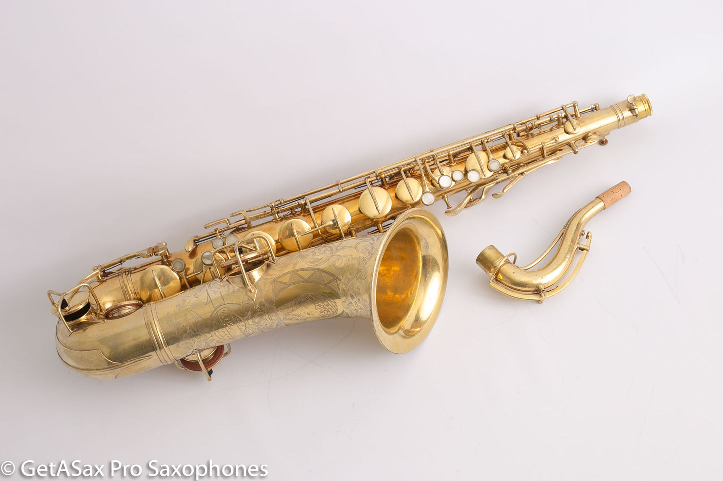 Conn Chu Berry New Wonder 1 Tenor Saxophone Burnished Gold Plate Portrait 1924