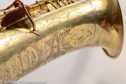 Conn New Wonder 1 Tenor Burnished Gold Portrait Engraving Overhauled!