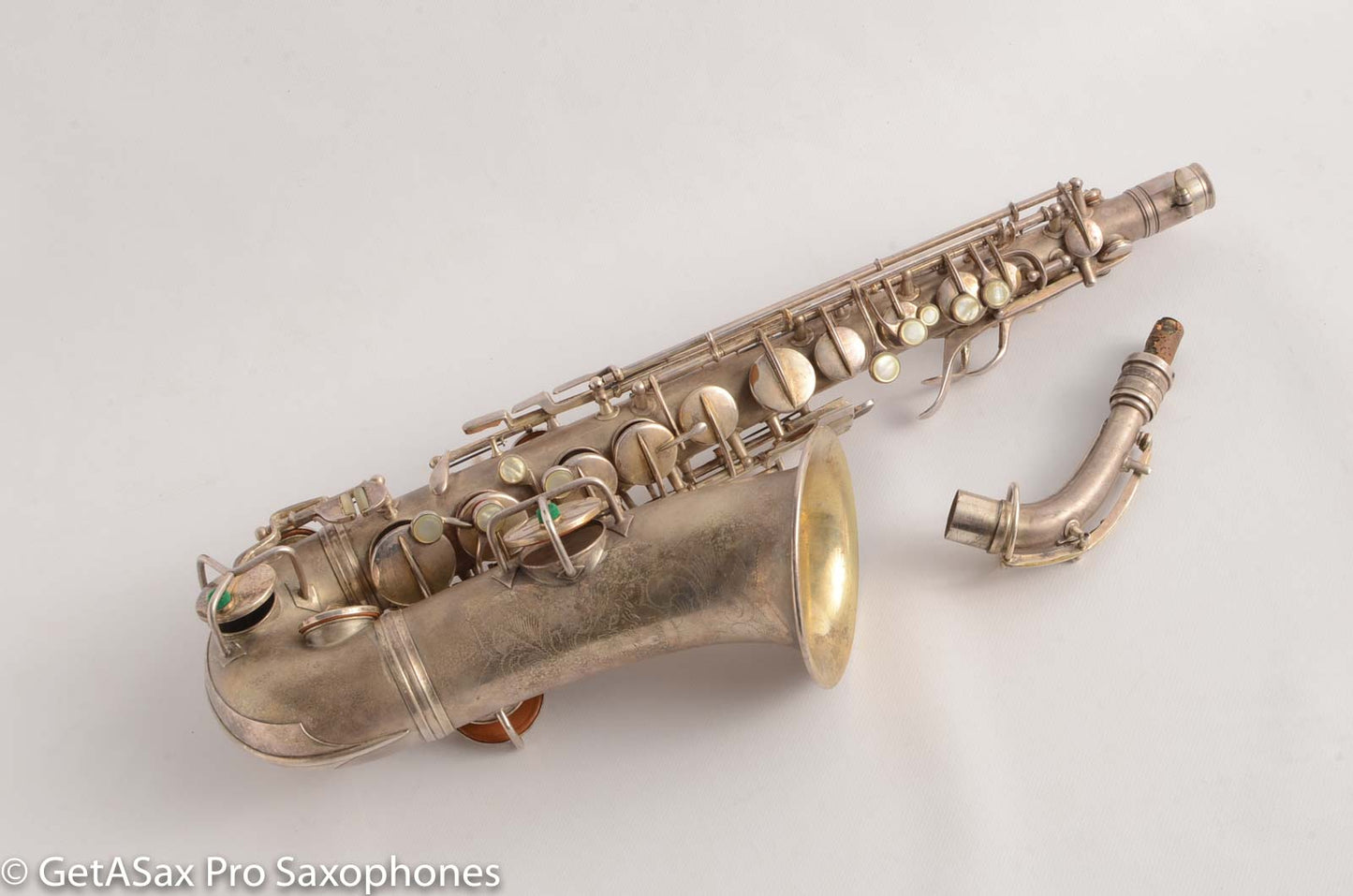 Conn New Wonder II Alto 177k “Chu Berry” Original Silver Plate Needs OH
