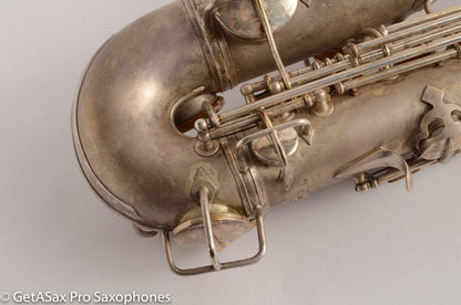 Conn New Wonder II Alto 177k “Chu Berry” Original Silver Plate Needs OH