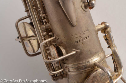 Conn New Wonder II Alto 177k “Chu Berry” Original Silver Plate Needs OH