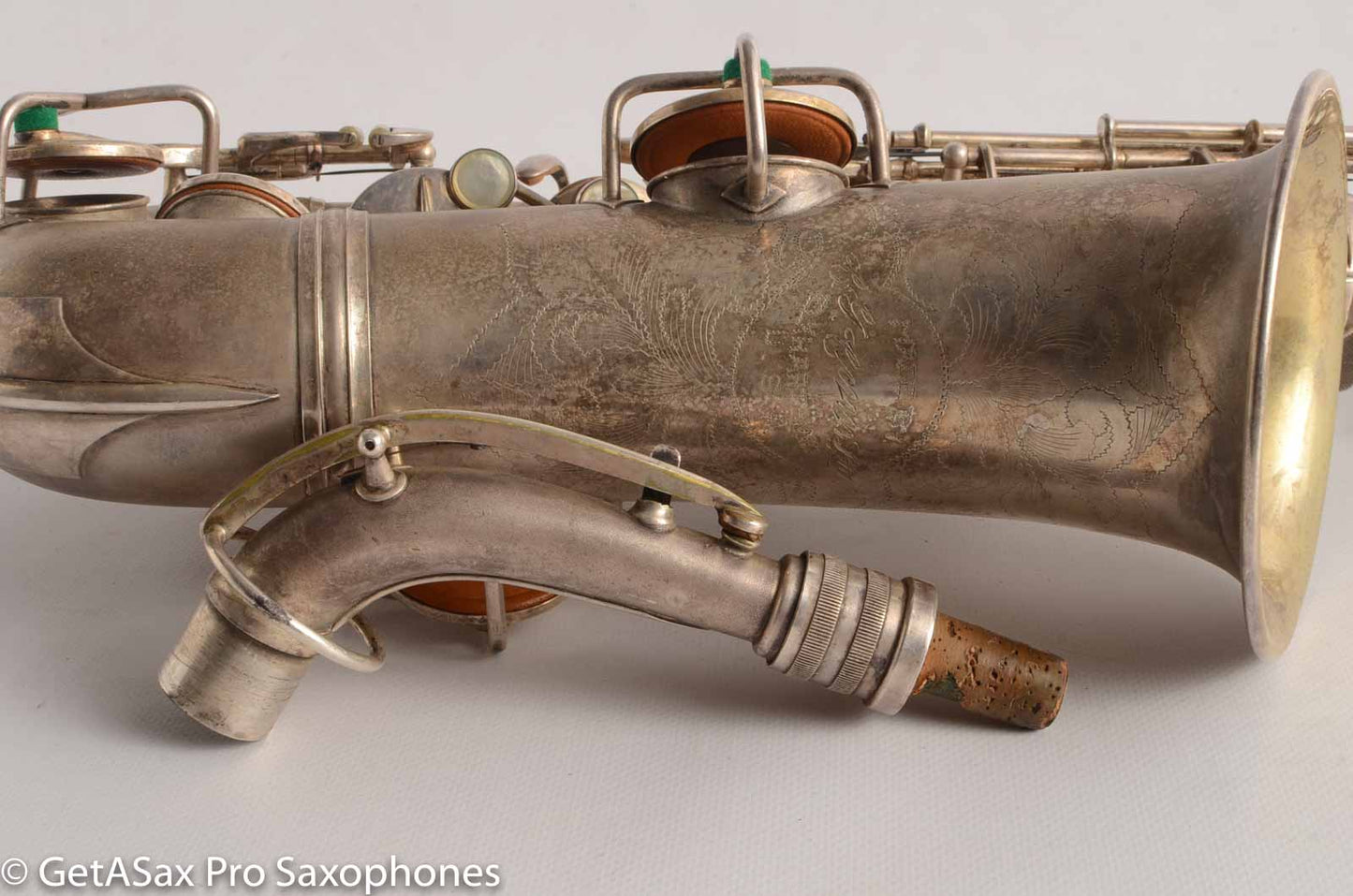 Conn New Wonder II Alto 177k “Chu Berry” Original Silver Plate Needs OH