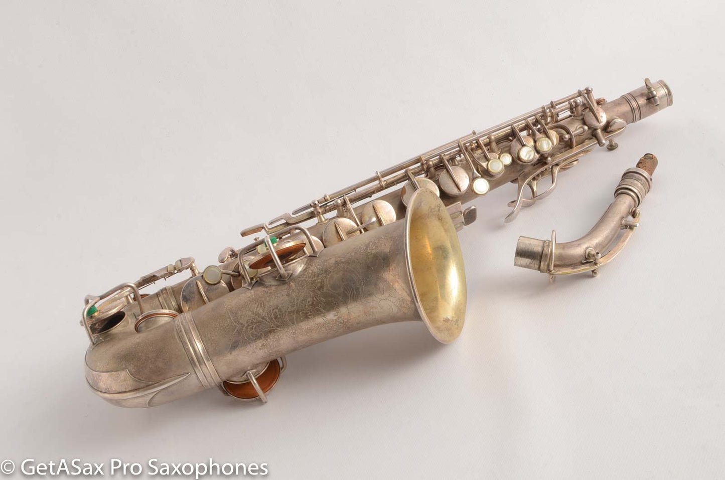 Conn New Wonder II Alto 177k “Chu Berry” Original Silver Plate Needs OH