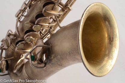 Conn New Wonder II Alto 177k “Chu Berry” Original Silver Plate Needs OH