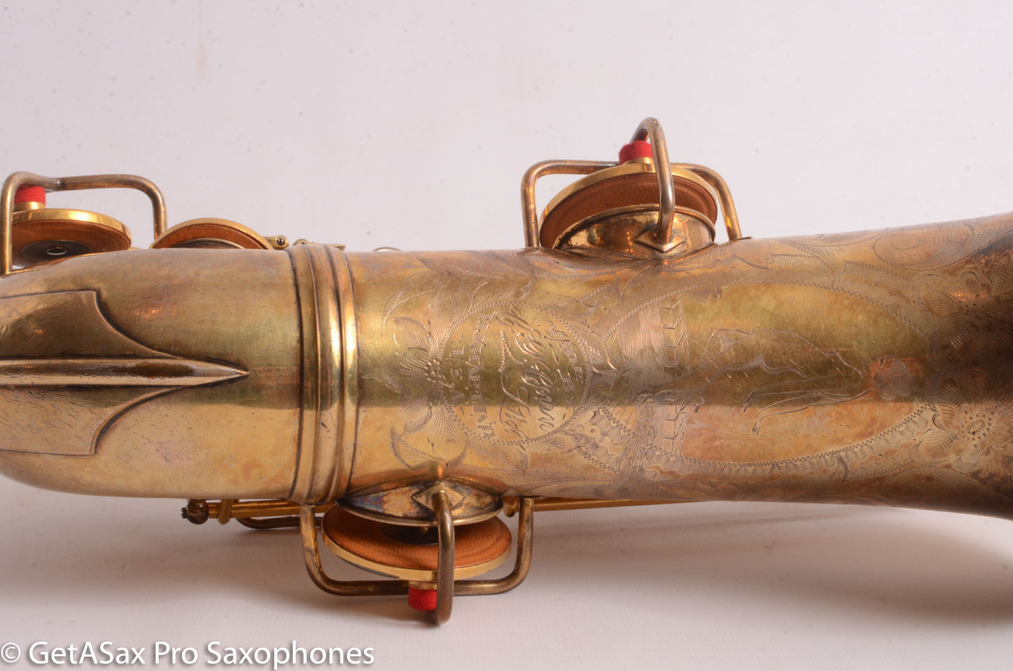 Conn New Wonder II Alto Burnished Gold with Portrait! Old Pads 203916