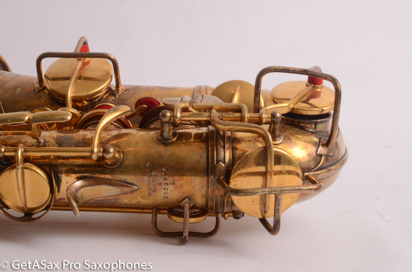 Conn New Wonder II Alto Burnished Gold with Portrait! Old Pads 203916