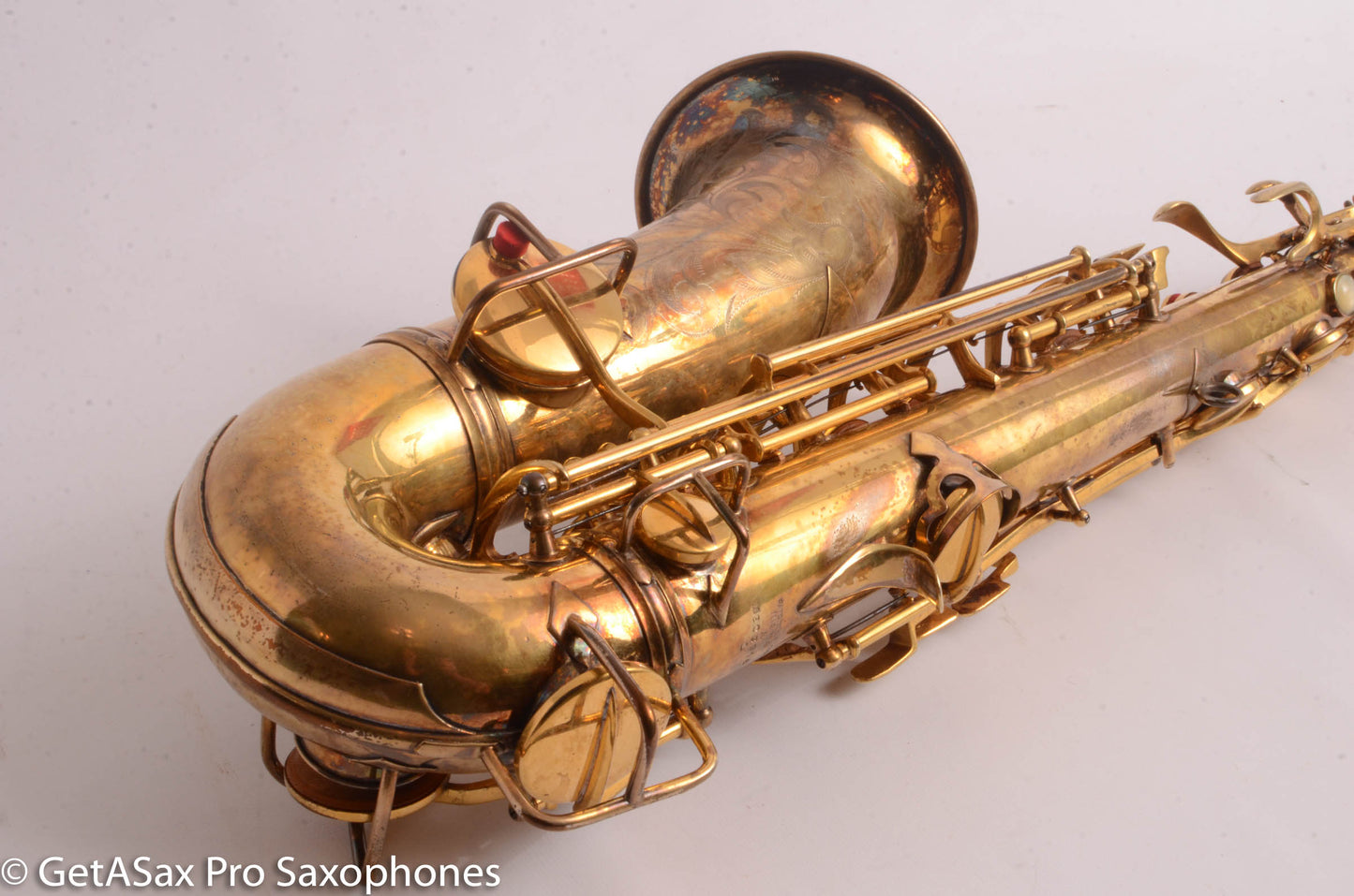 Conn New Wonder II Alto Burnished Gold with Portrait! Old Pads 203916