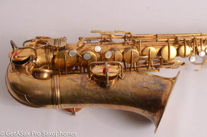 Conn New Wonder II Alto Burnished Gold with Portrait! Old Pads 203916