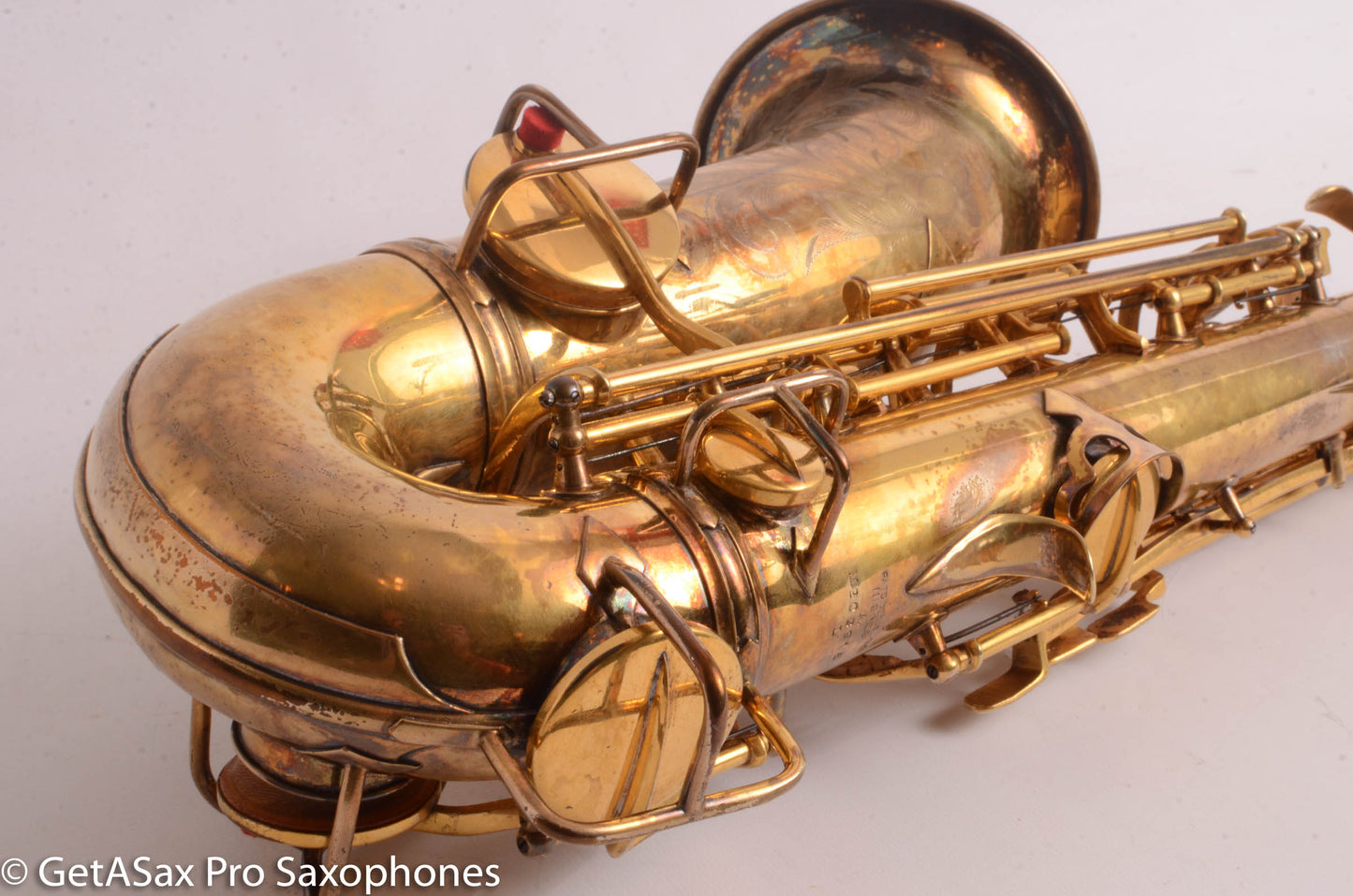 Conn New Wonder II Alto Burnished Gold with Portrait! Old Pads 203916