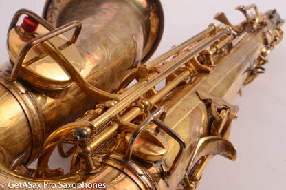 Conn New Wonder II Alto Burnished Gold with Portrait! Old Pads 203916