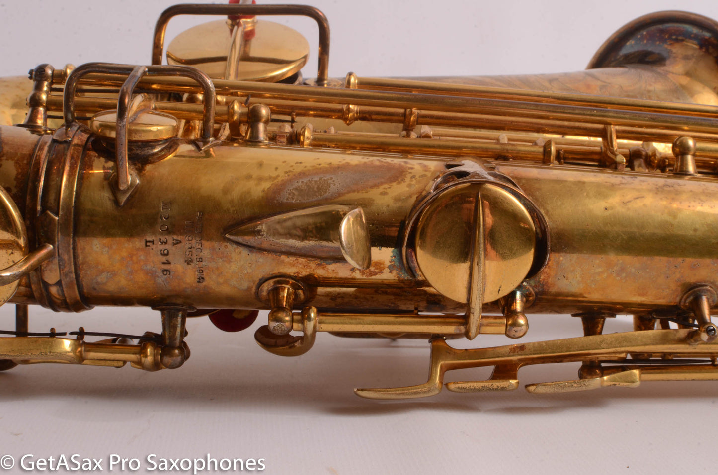 Conn New Wonder II Alto Burnished Gold with Portrait! Old Pads 203916