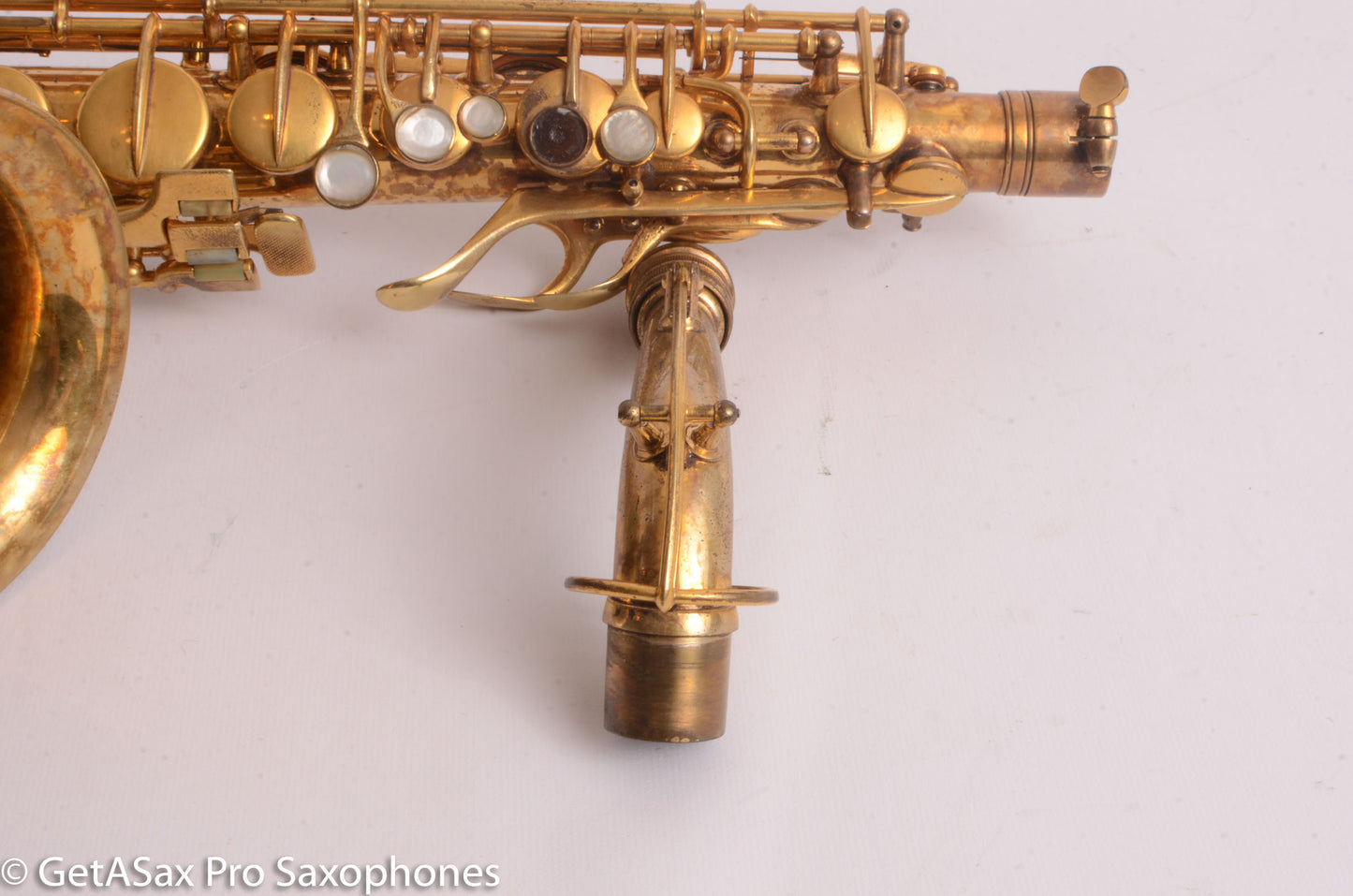 Conn New Wonder II Alto Burnished Gold with Portrait! Old Pads 203916