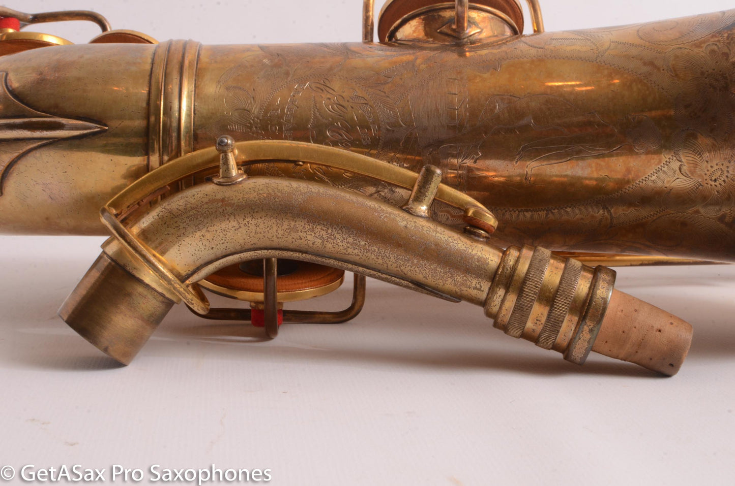 Conn New Wonder II Alto Burnished Gold with Portrait! Old Pads 203916