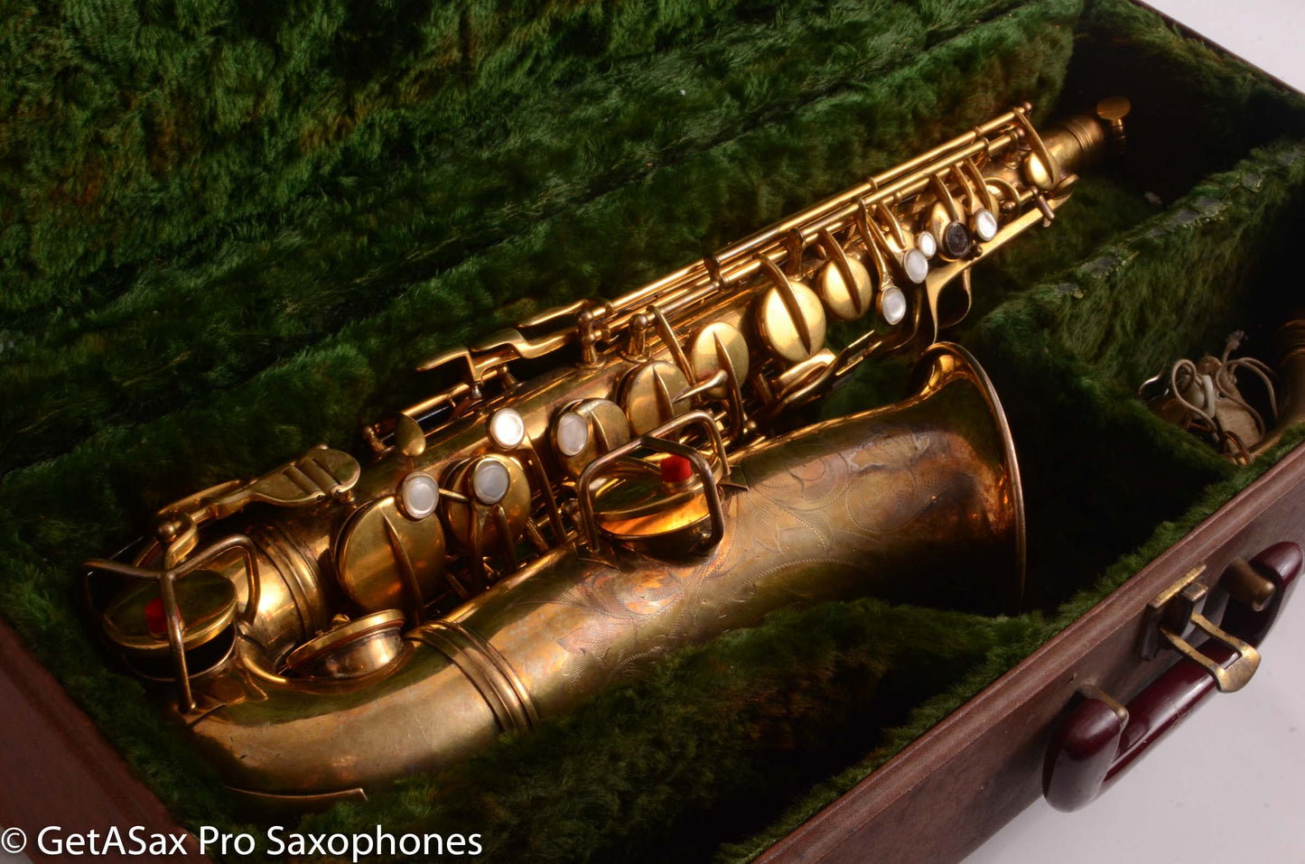 Conn New Wonder II Alto Burnished Gold with Portrait! Old Pads 203916
