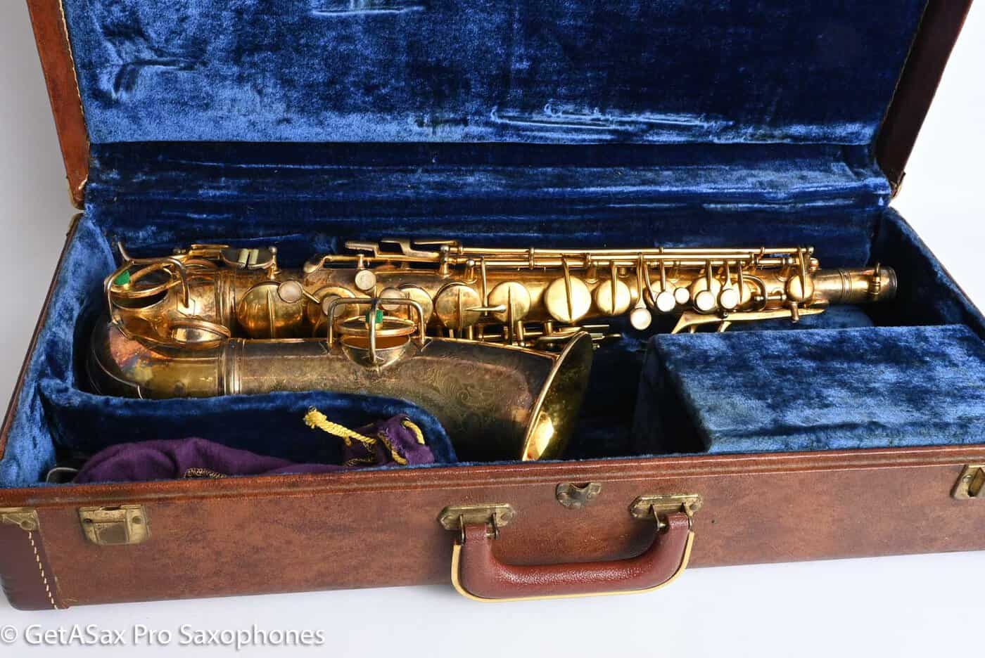 Conn New Wonder II Alto Gold Plated Portrait Replate Old Pads 184609